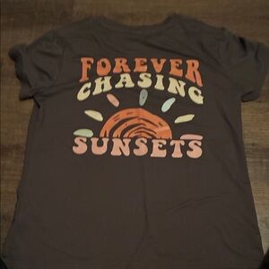 SHEIN Brown Graphic Tee - Forever Chasing Sunsets